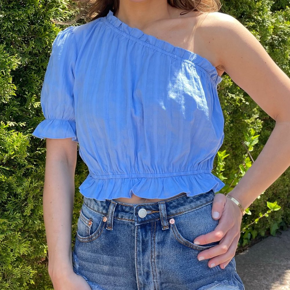 Ruffle One Shoulder Top